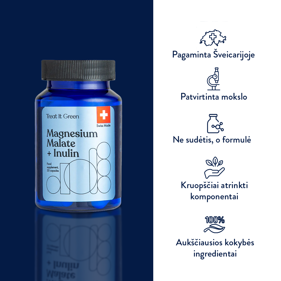 Magnesium malate + Inulin (30 caps)