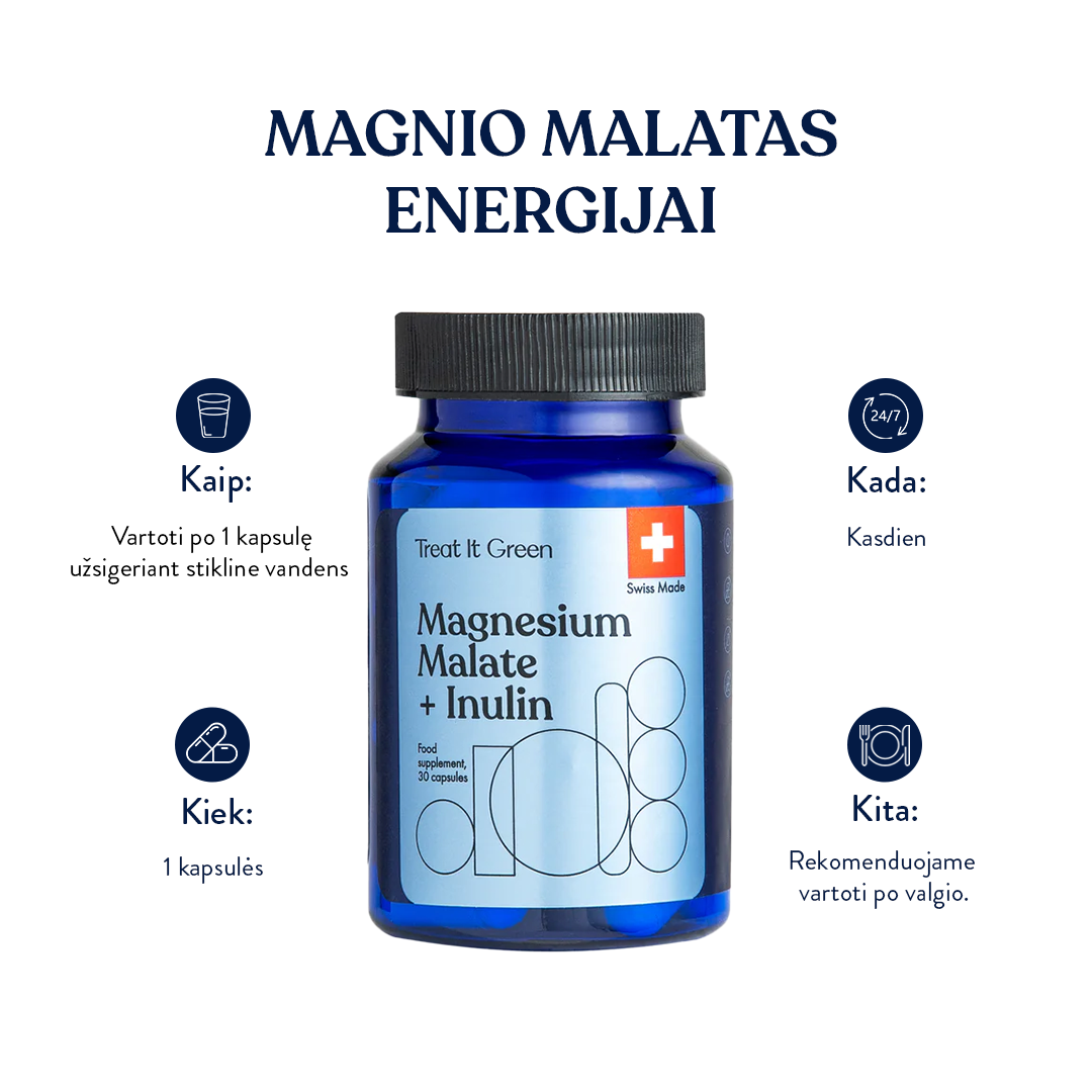 Magnesium malate + Inulin (30 caps)