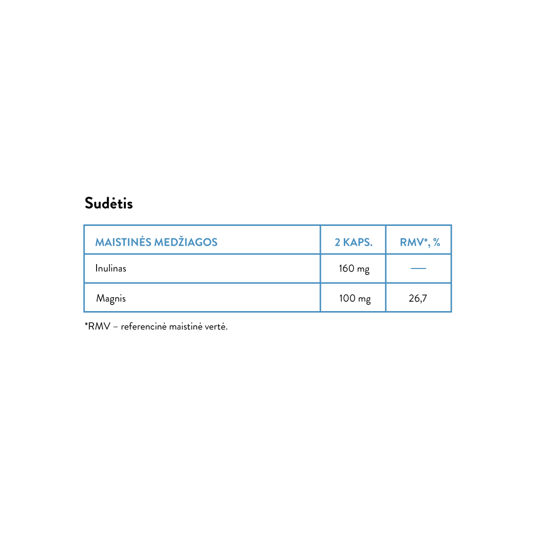 Magnesium bisglycinate chelate + Inulin (60 caps)