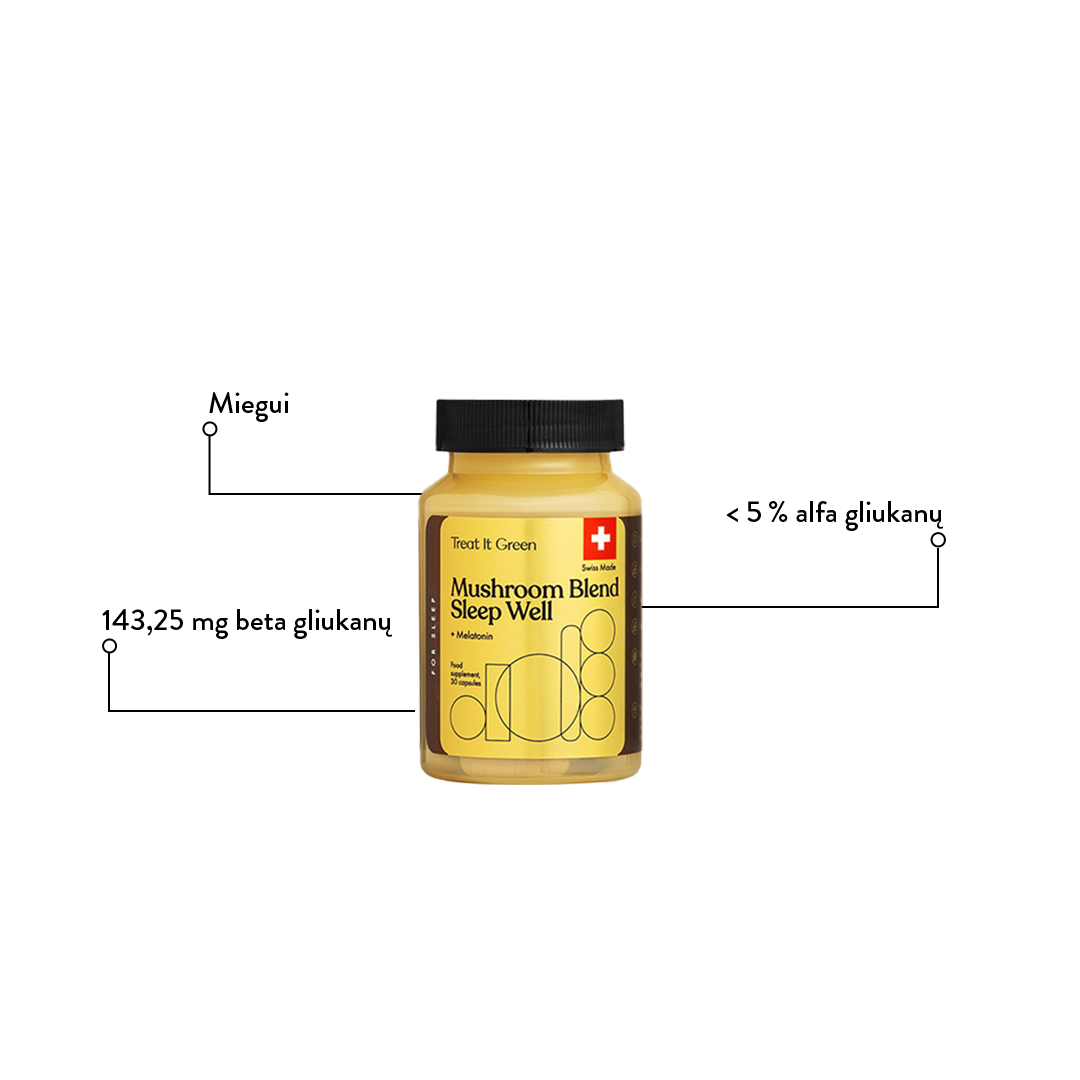 Mushroom Blend Sleep Well + Melatonin (30 caps)