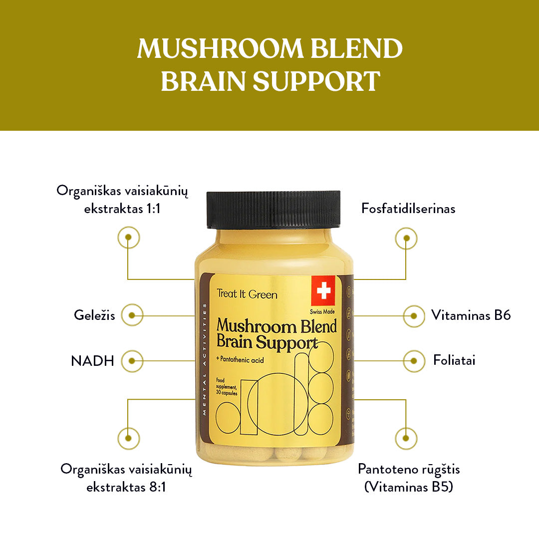 Mushroom Blend Brain Support (30 caps)