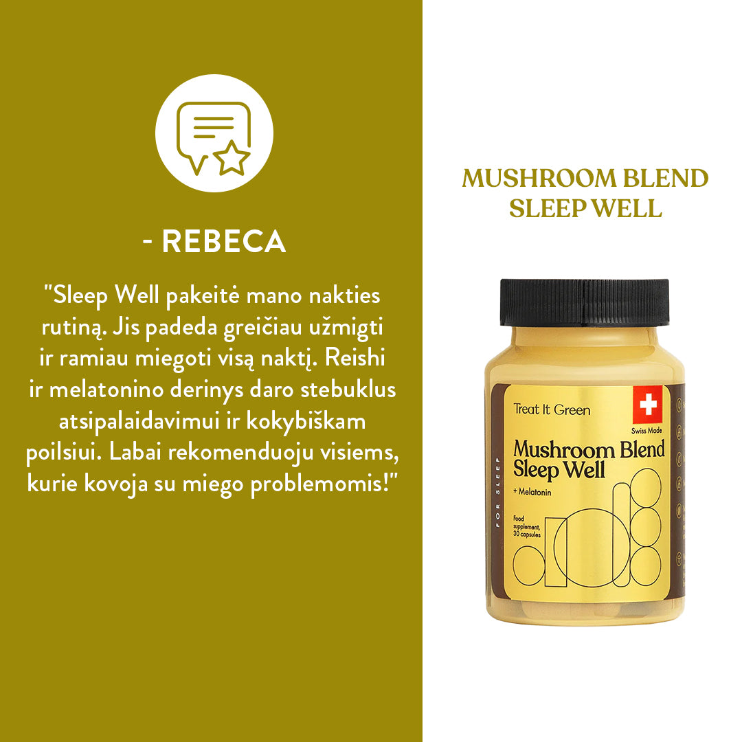 Mushroom Blend Sleep Well + Melatonin (30 caps)
