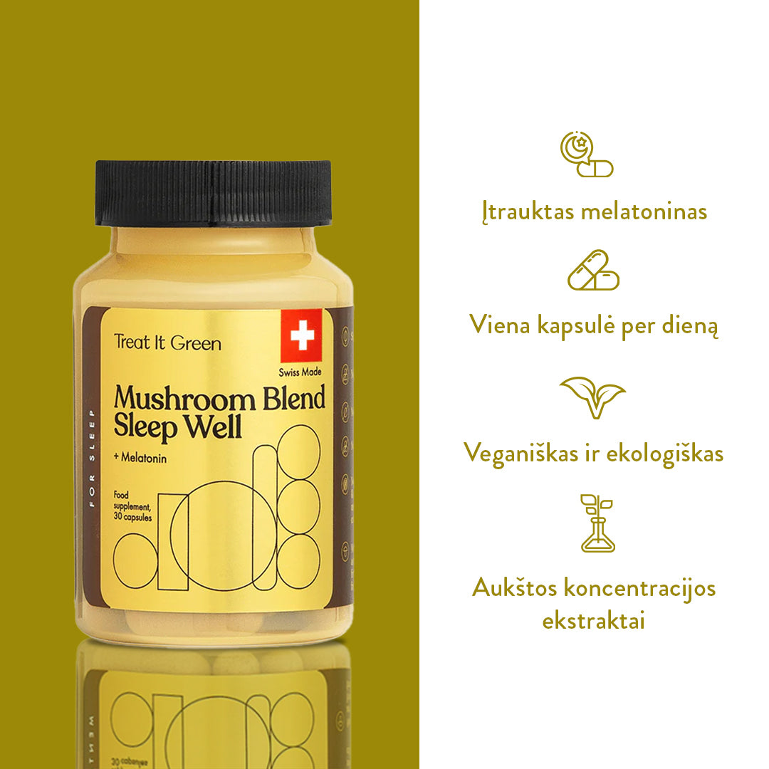 Mushroom Blend Sleep Well + Melatonin (30 caps)