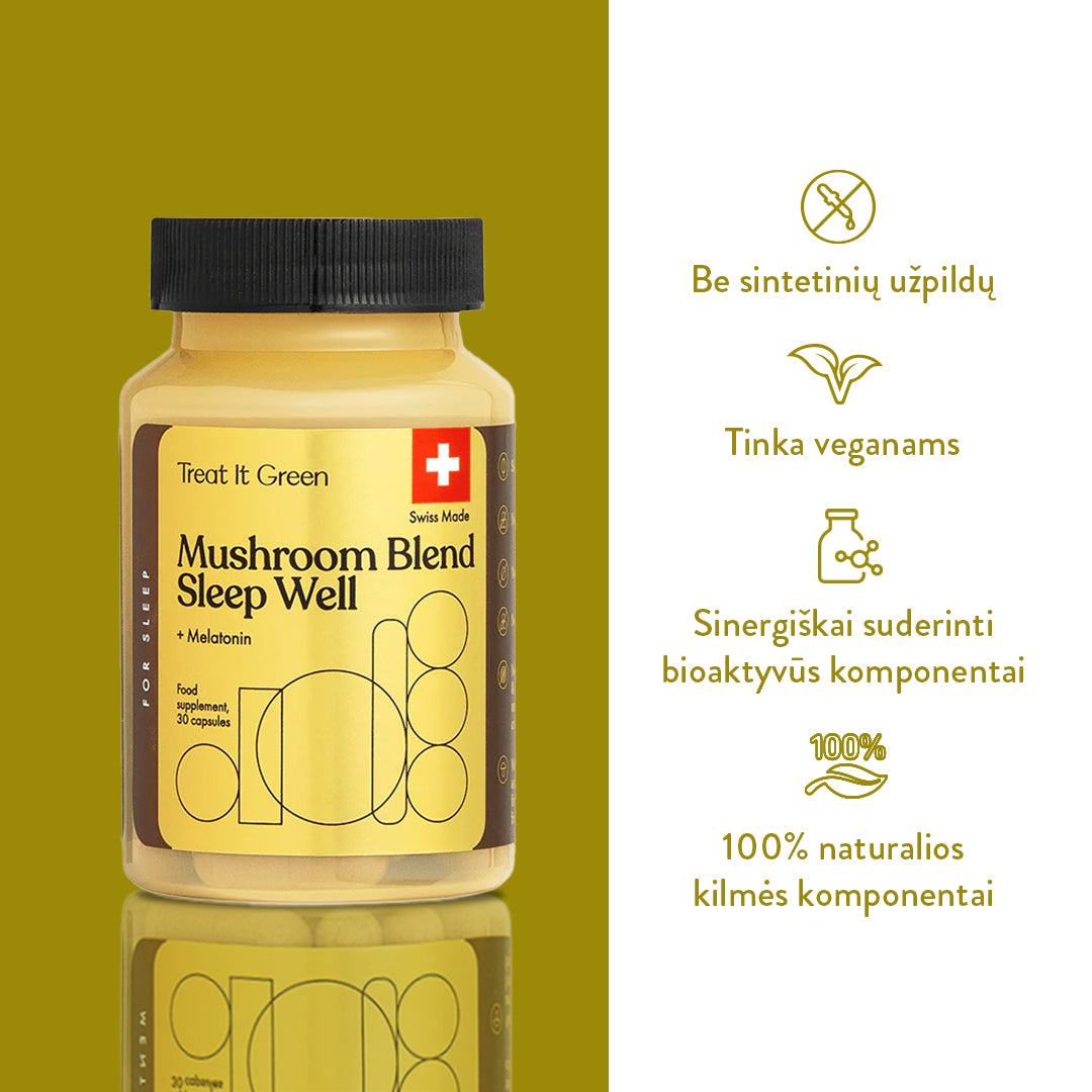 Mushroom Blend Sleep Well + Melatonin (30 caps)