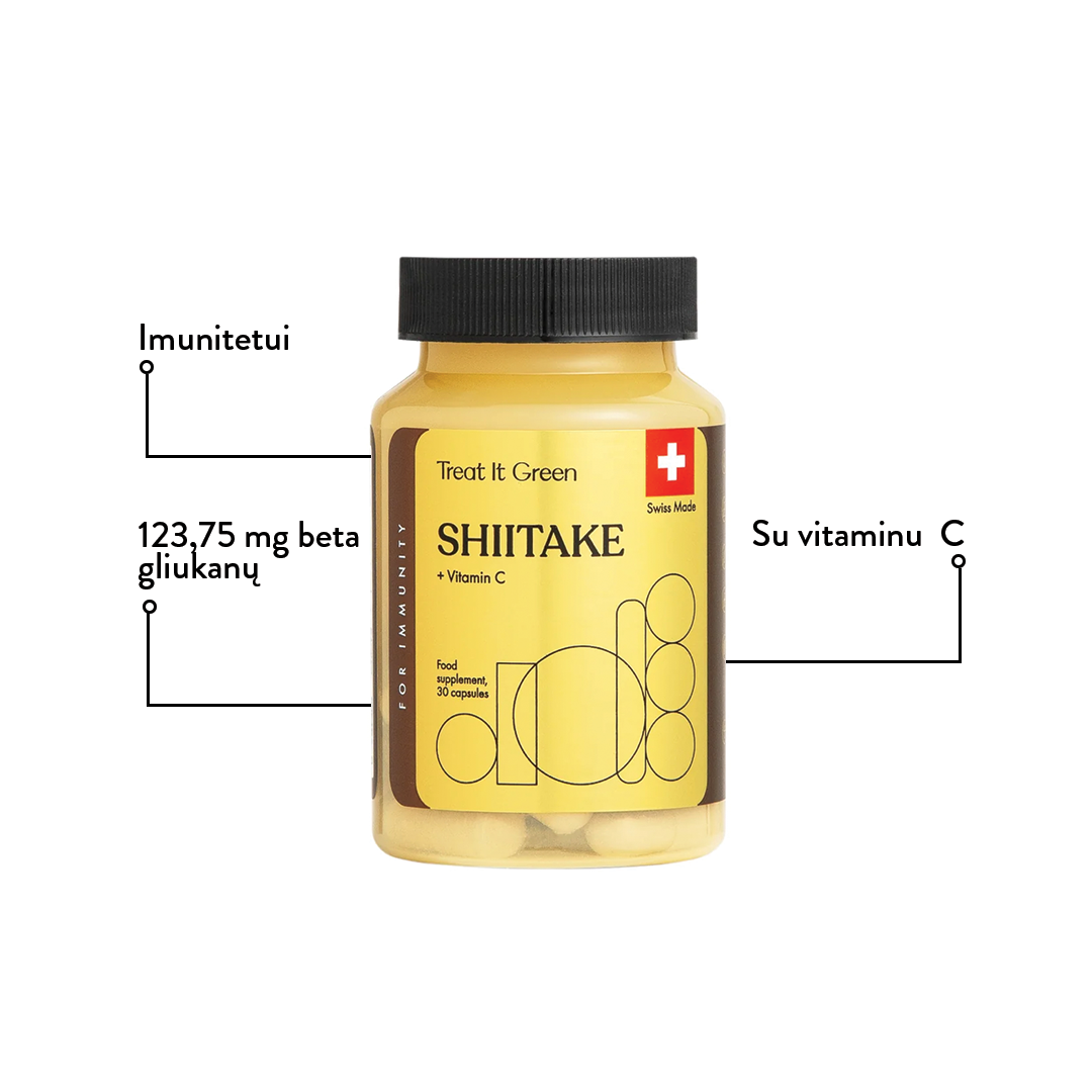 Shiitake Mushroom + Vitamin C (30 kaps)