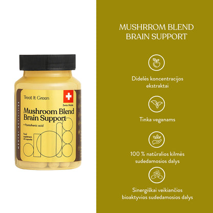 Mushroom Blend Brain Support (30 kaps)