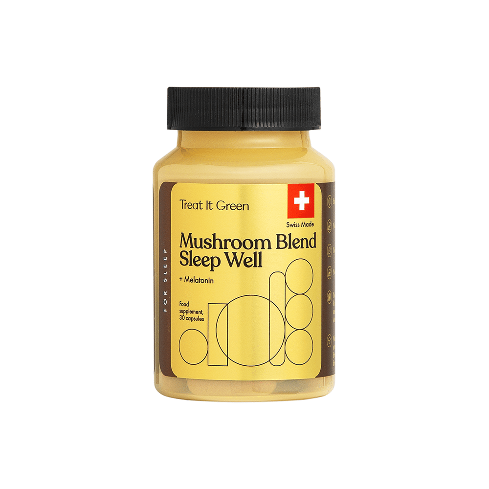 Mushroom Blend Sleep Well  + Melatonin (30 kaps)
